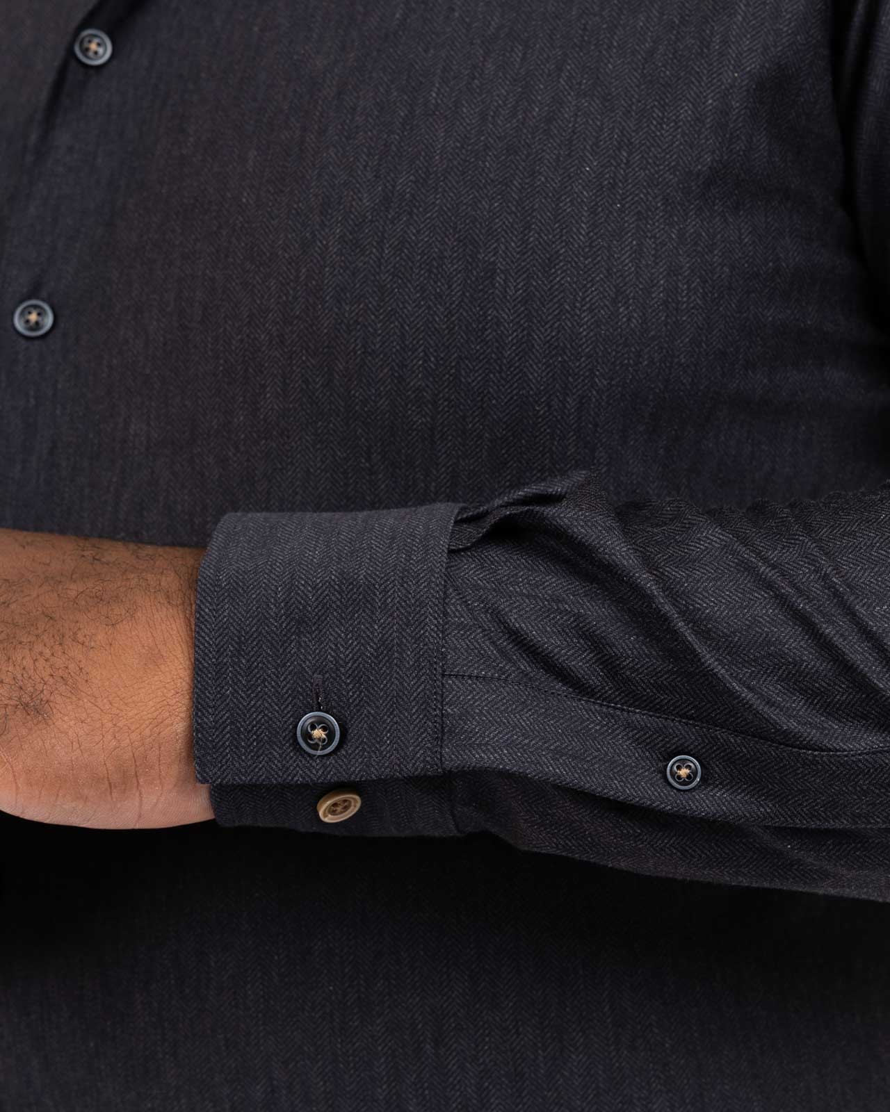 Chemise en maille pour homme grand anthracite