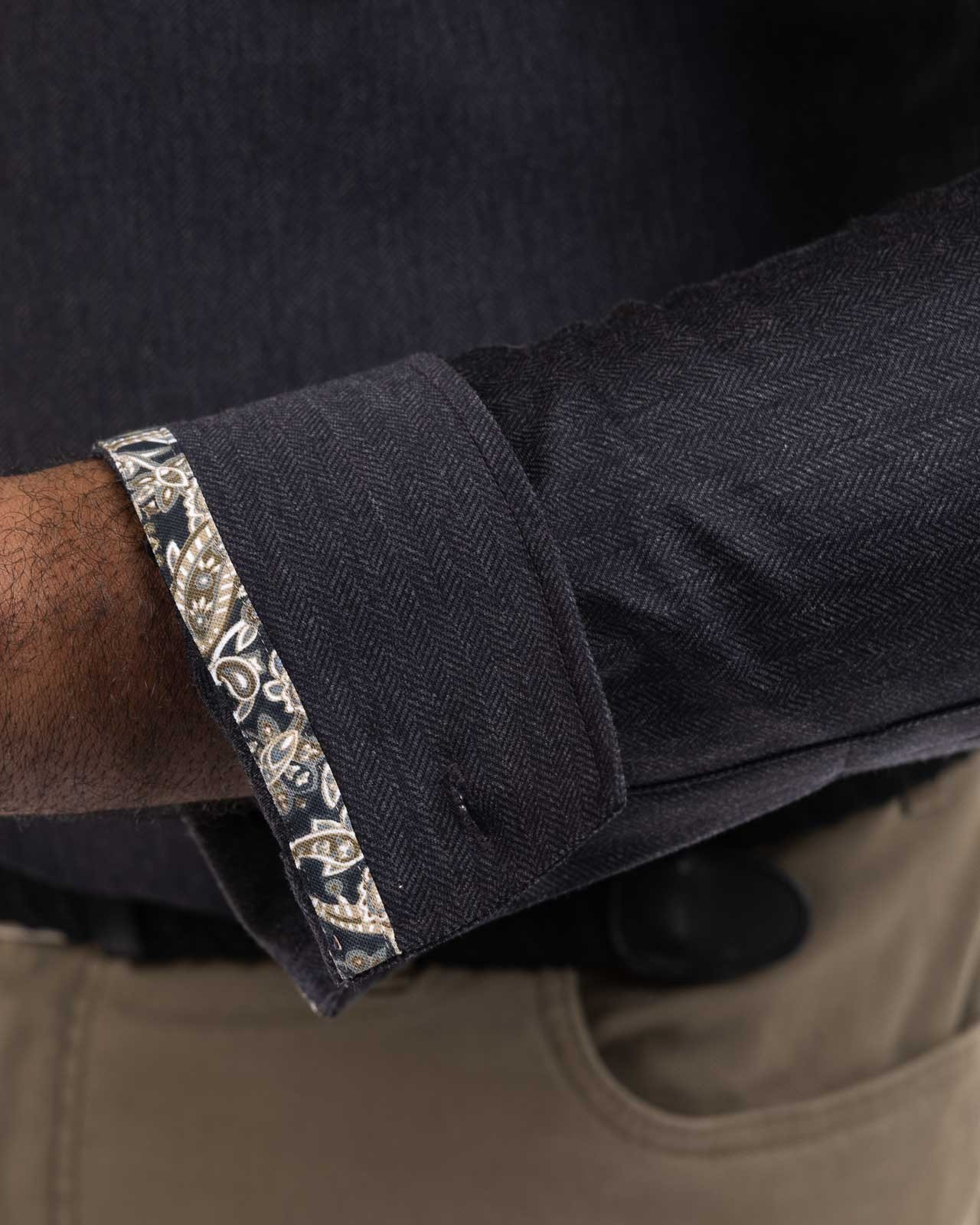 Chemise en maille pour homme grand anthracite