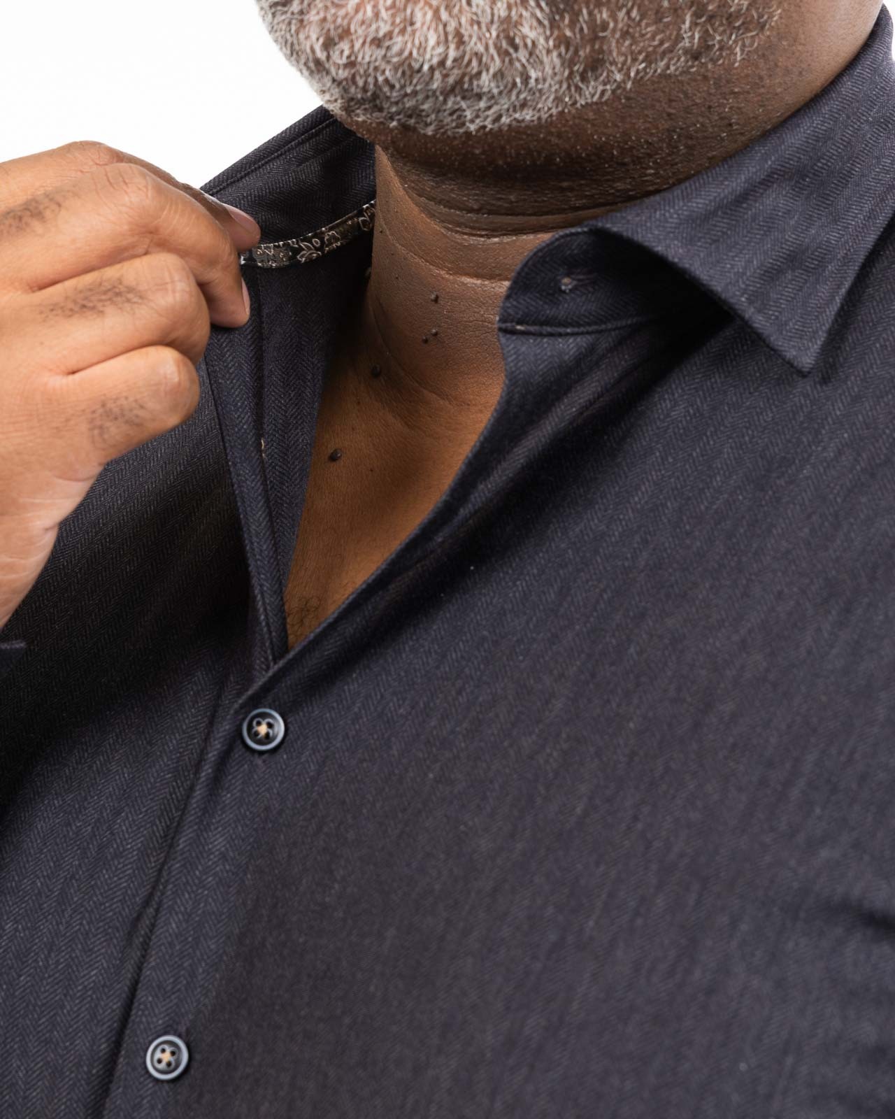 Chemise en maille pour homme grand anthracite