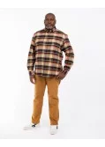 Chemise épaisse à carreaux grande taille orange