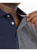 Polo piqué bicolore grande taille gris