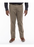 Pantalon chino armuré grande taille beige