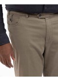 Pantalon chino armuré grande taille beige