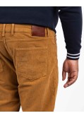 Pantalon 5 poches en velours grande taille camel