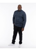 Pull mouliné homme grand bleu