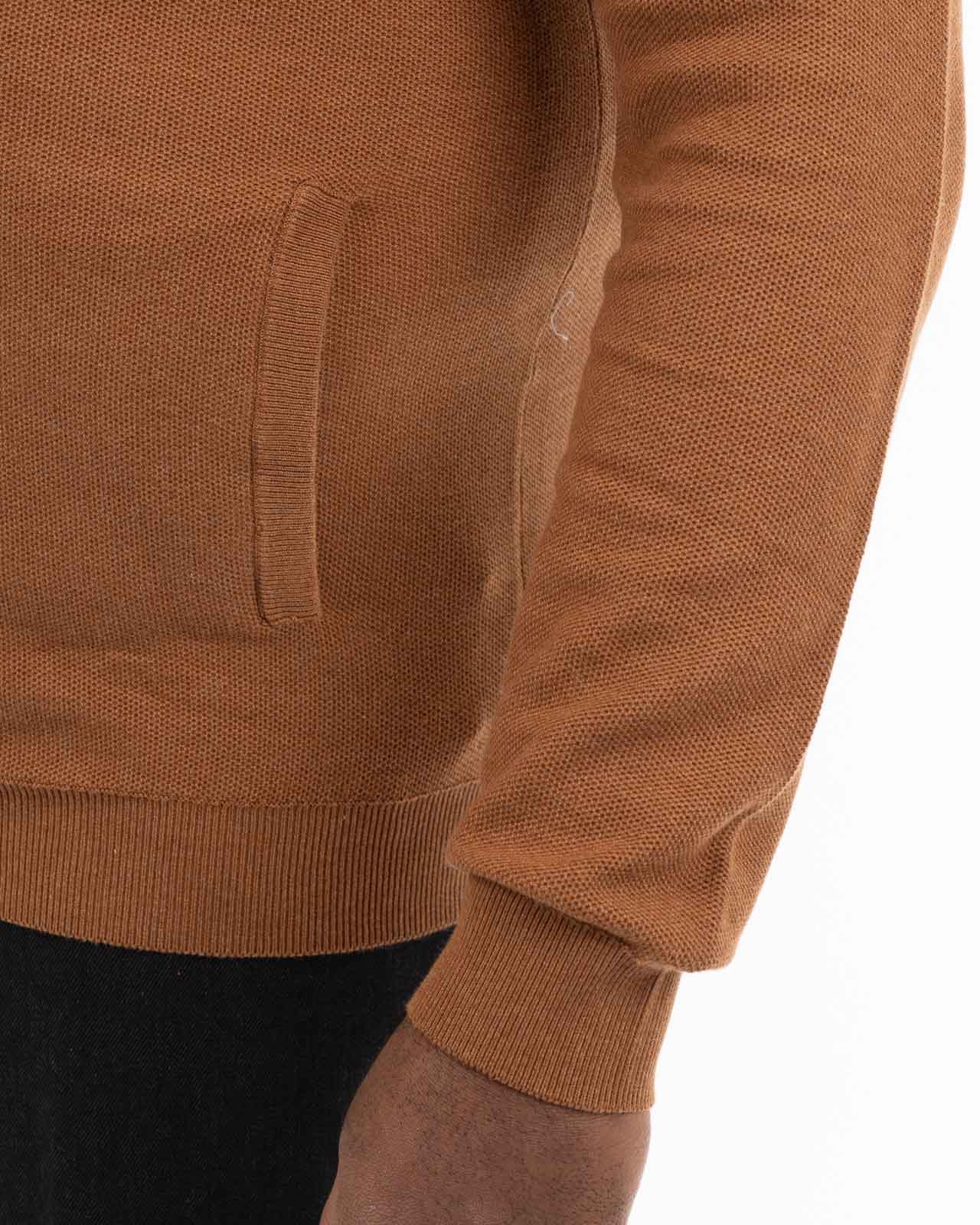 Gilet zippé grande taille marron