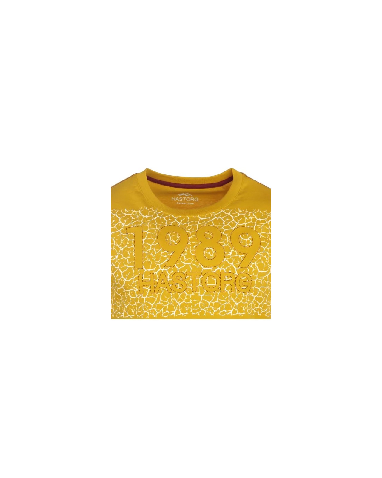 Tee shirt imprimé grande taille jaune en coton