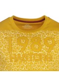 Tee shirt imprimé grande taille jaune en coton