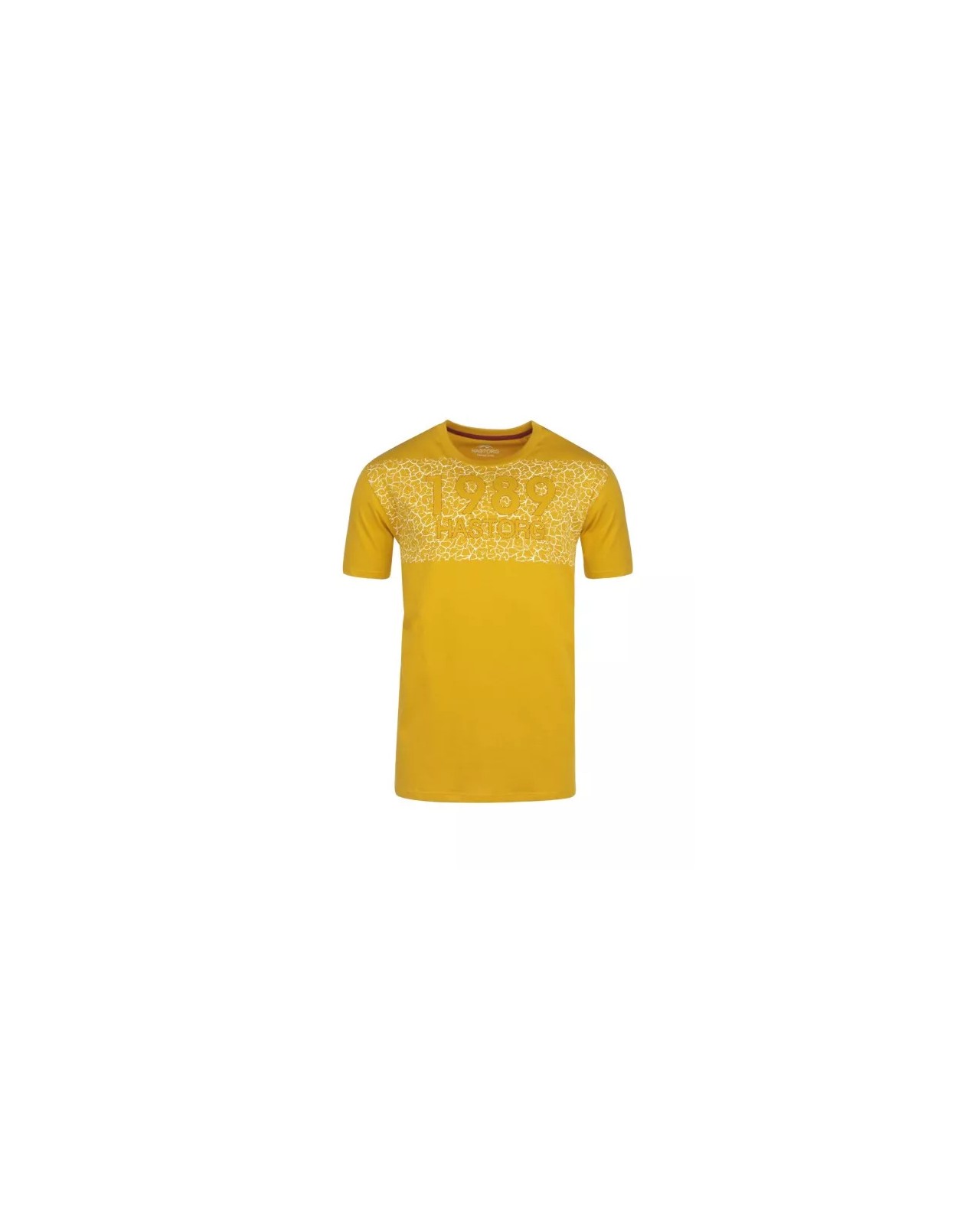 Tee shirt imprimé grande taille jaune en coton