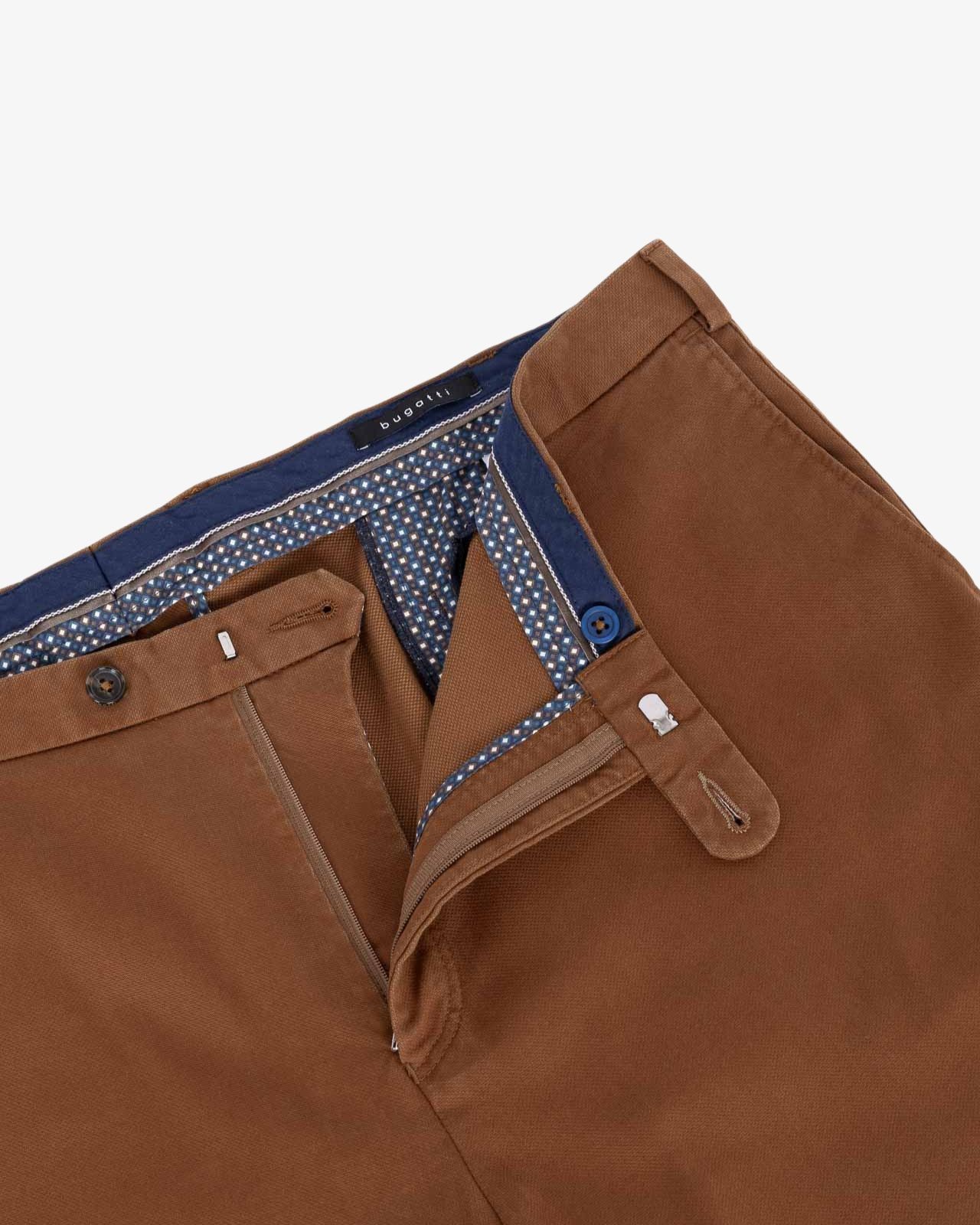 Pantalon chino structuré grande taille marron