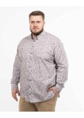 Chemise fleurie grande taille gris