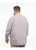 Chemise fleurie grande taille gris