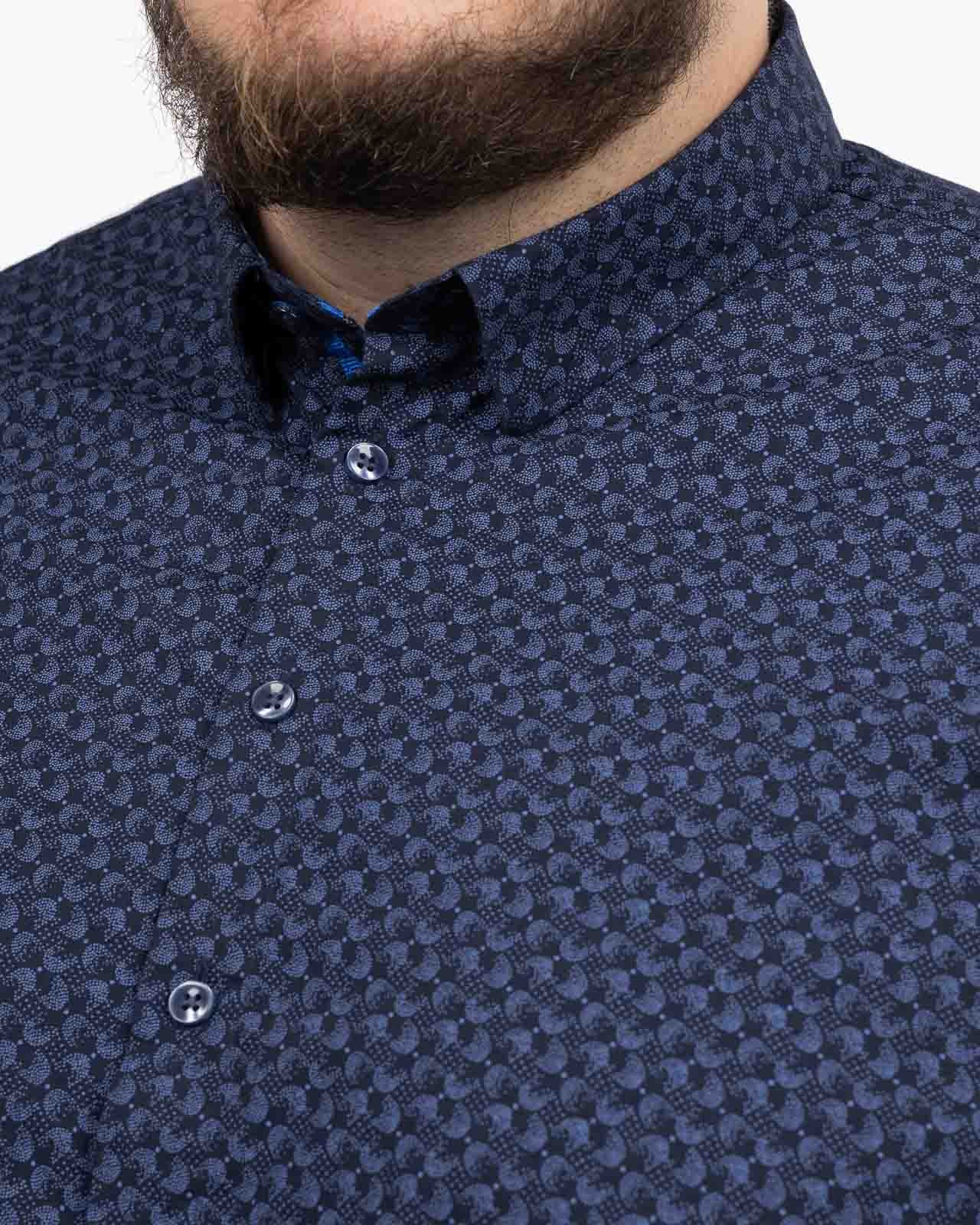 Chemise fantaisie grande taille bleu
