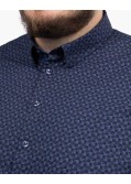 Chemise fantaisie grande taille bleu