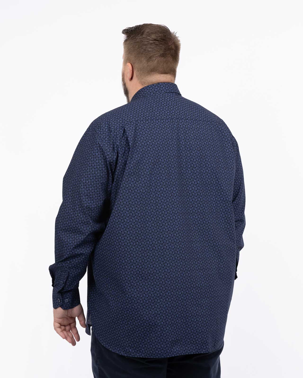 Chemise fantaisie grande taille bleu