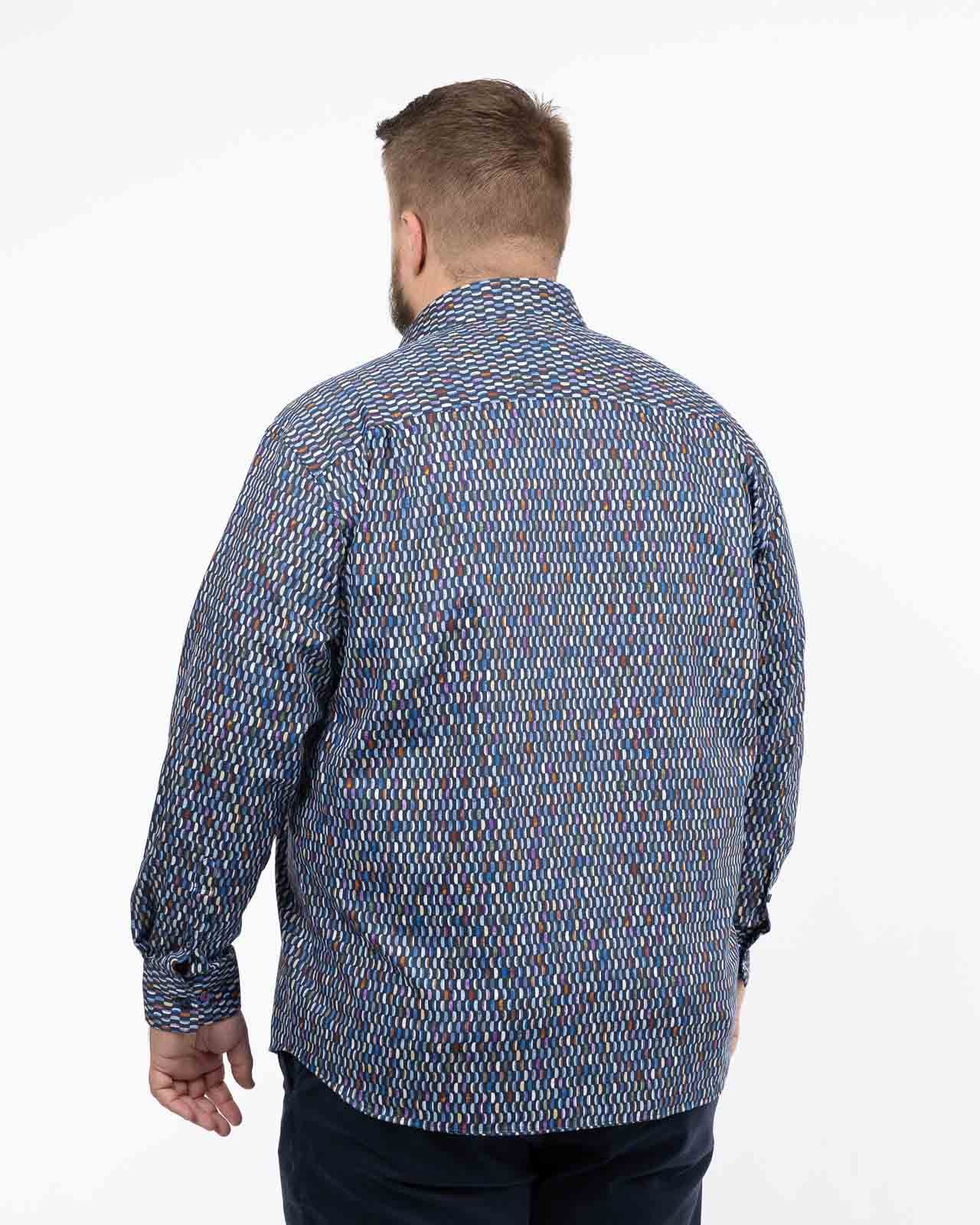 Chemise imprimé grande taille bleu marine