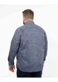 Chemise imprimé grande taille bleu marine