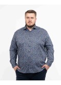 Chemise imprimé grande taille bleu marine