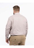 Chemise pied de poule grande taille beige