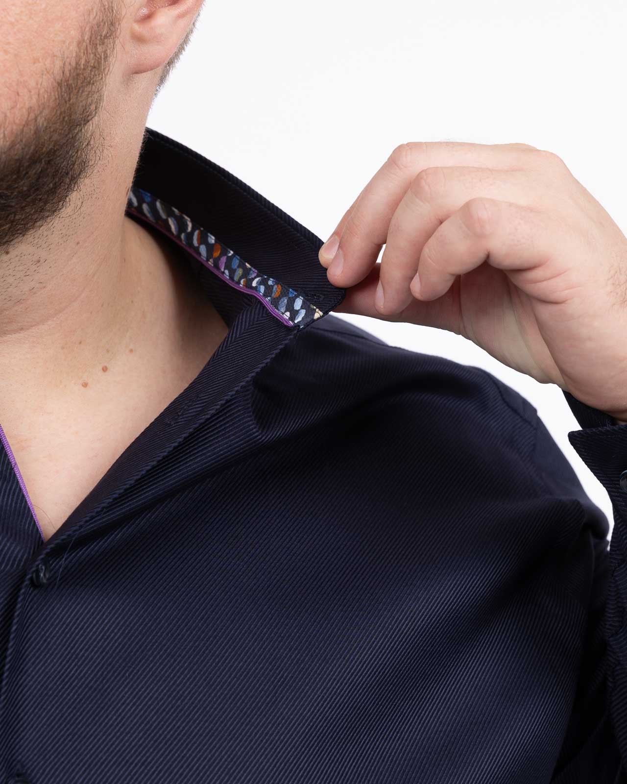 Chemise grande taille bleu marine