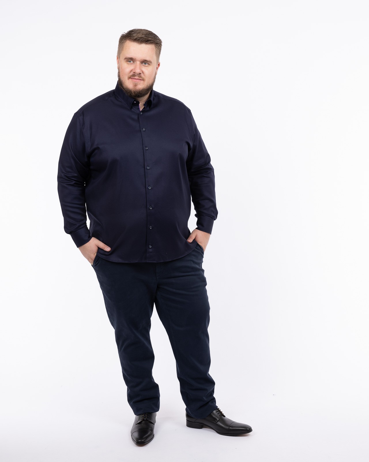 Chemise grande taille bleu marine