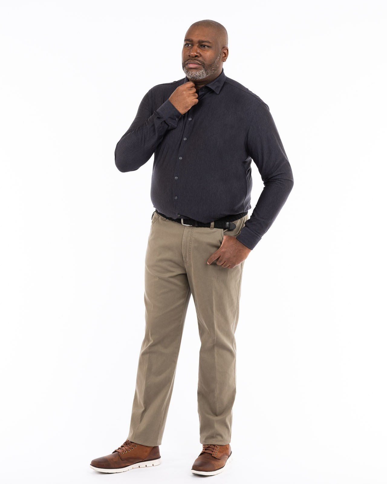 Chemise en maille pour homme grand anthracite