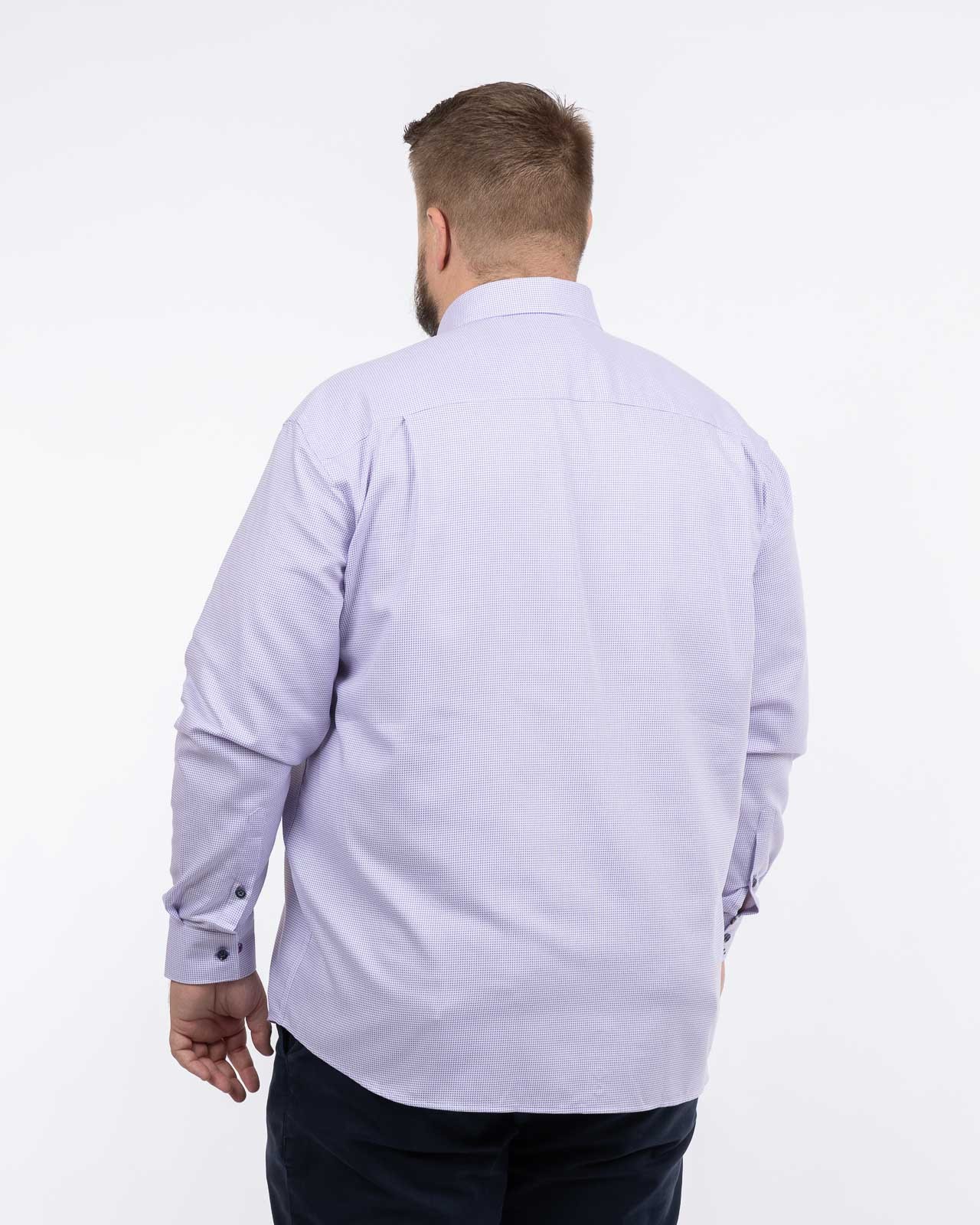 Chemise dobby gaufré grande taille violette