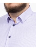 Chemise dobby gaufré grande taille violette