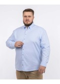 Chemise dobby gaufré grande taille bleu ciel