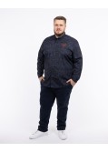 Chemise fleurie grande taille bleu marine
