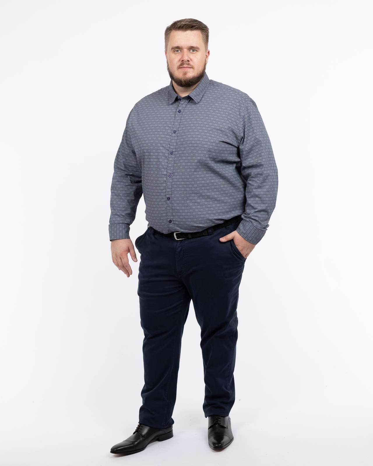 Chemise grande taille bleu