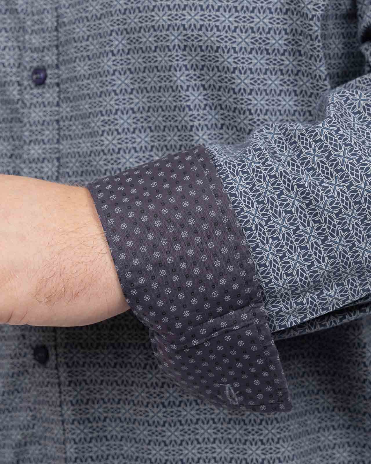 Chemise grande taille bleu