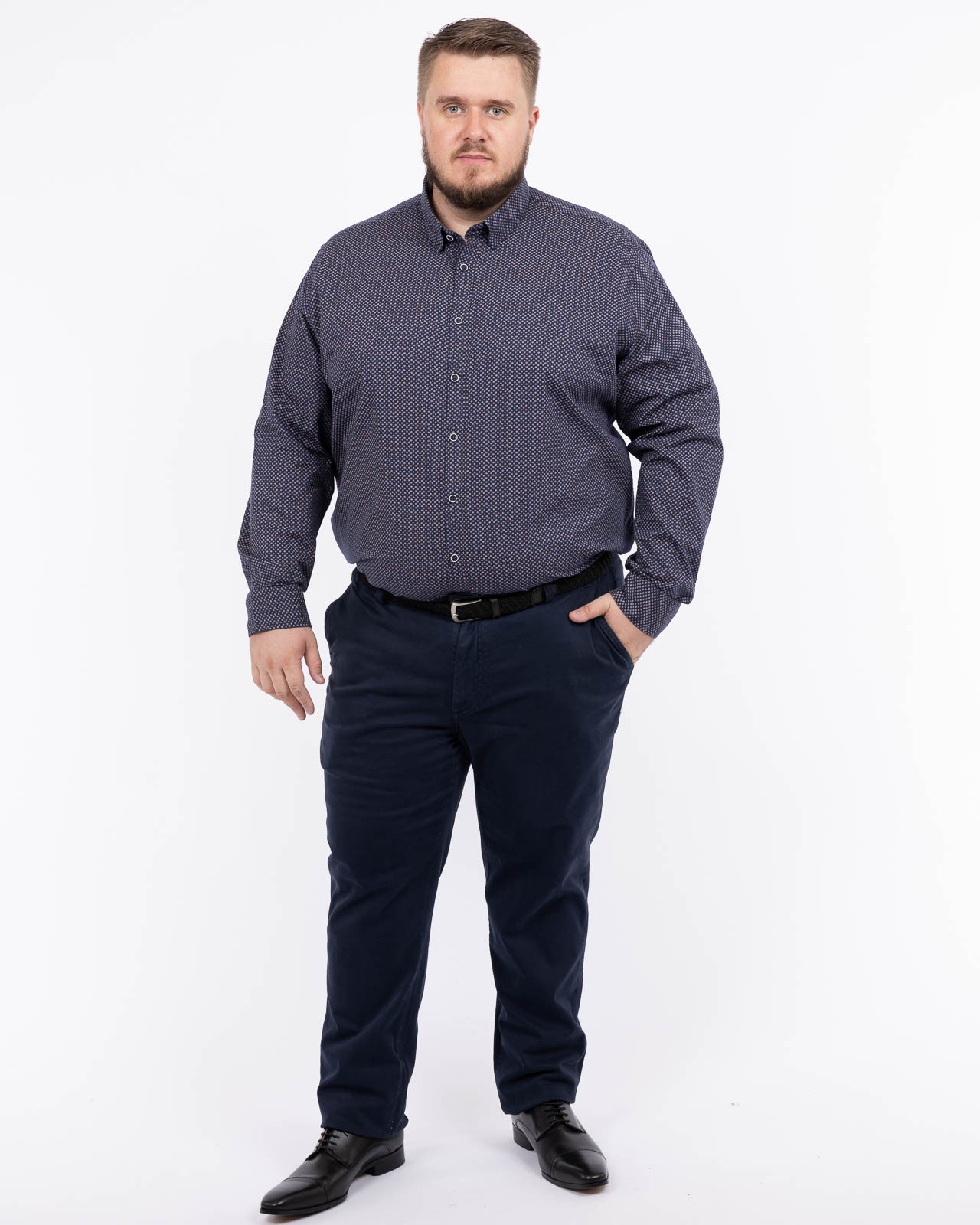 Chemise grande taille bleu marine