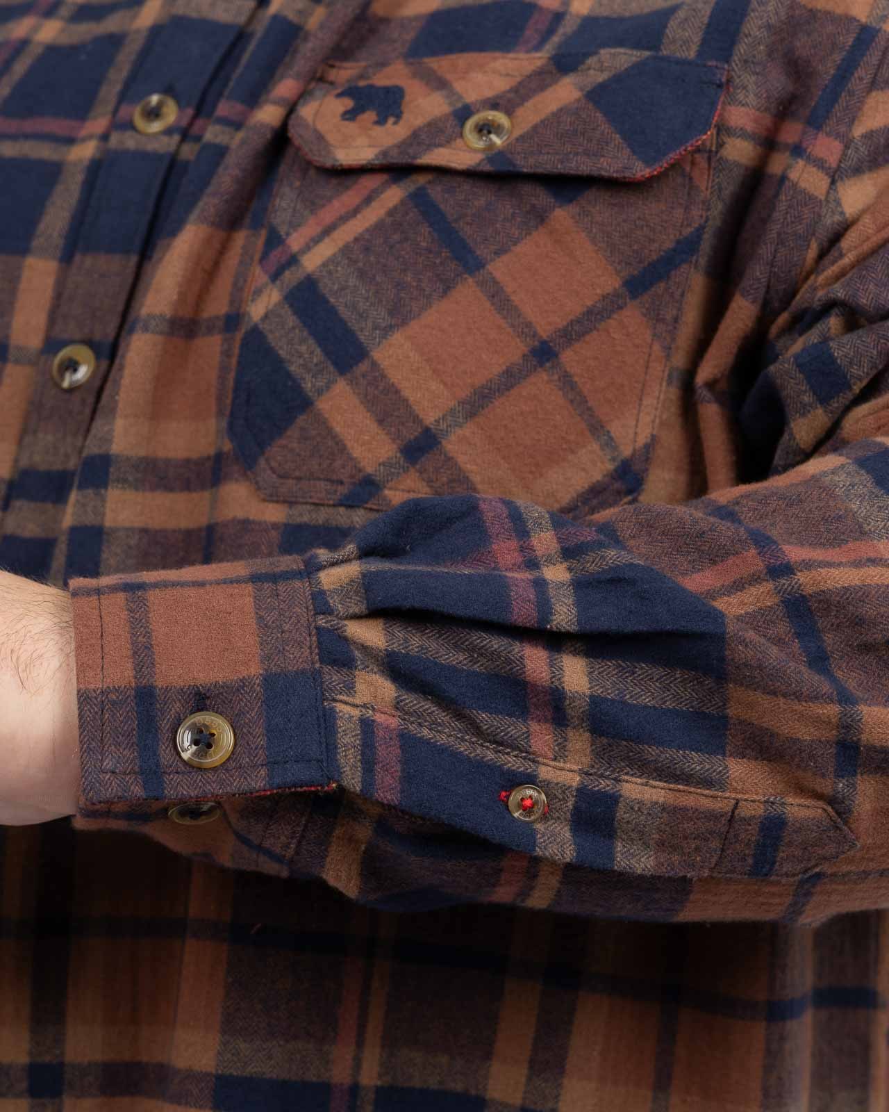 Chemise flanelle à carreaux grande taille bleu marine