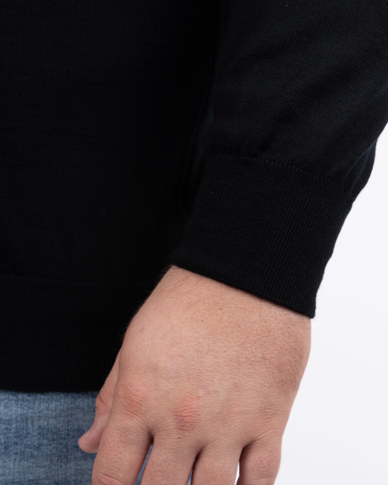 Pull mérinos grande taille noir