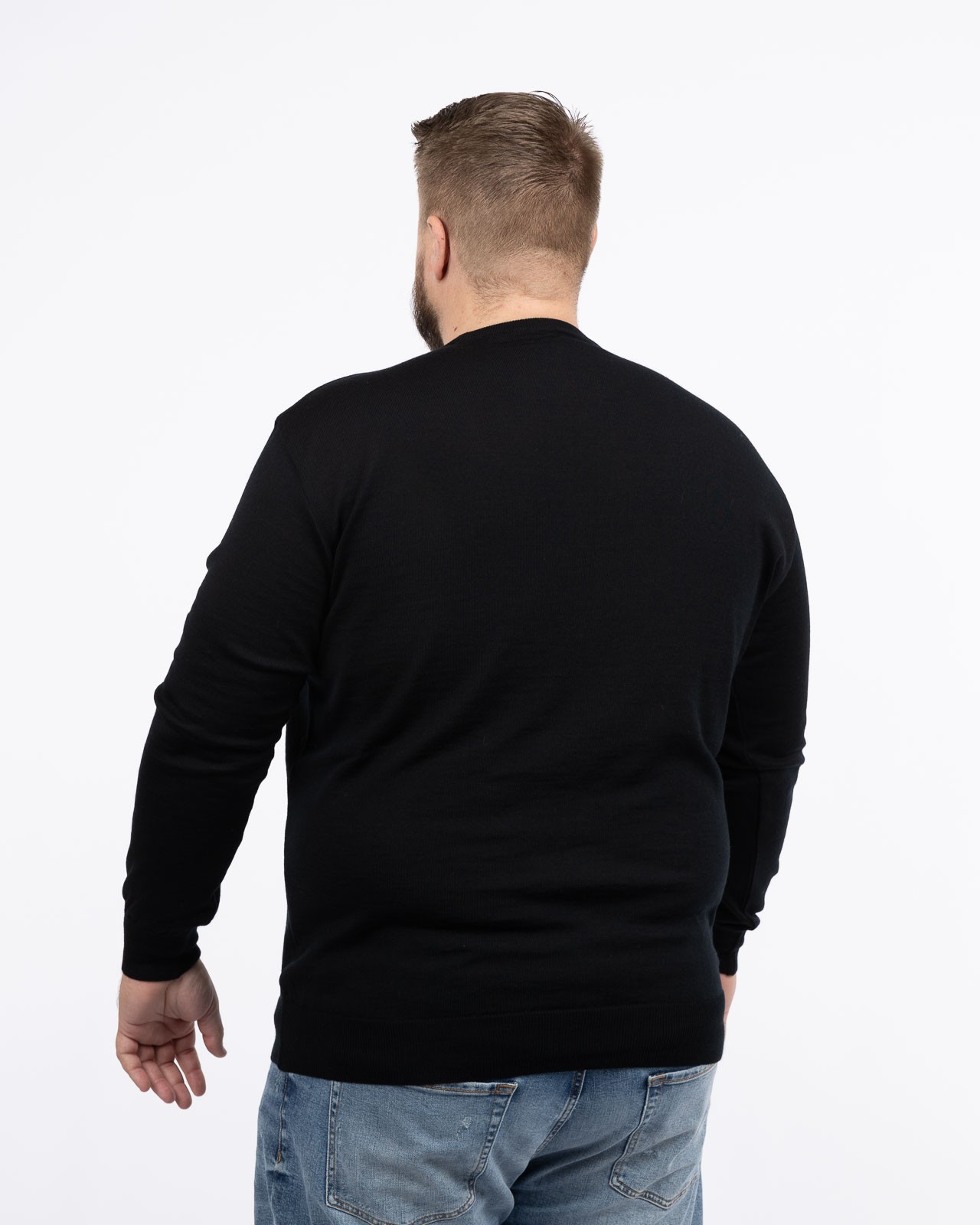 Pull mérinos grande taille noir