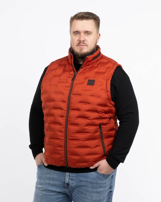 Doudoune sans manches grande taille rouge