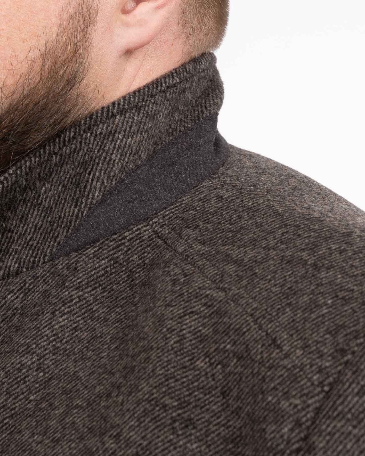 Manteau aspect laine pour homme grand marron