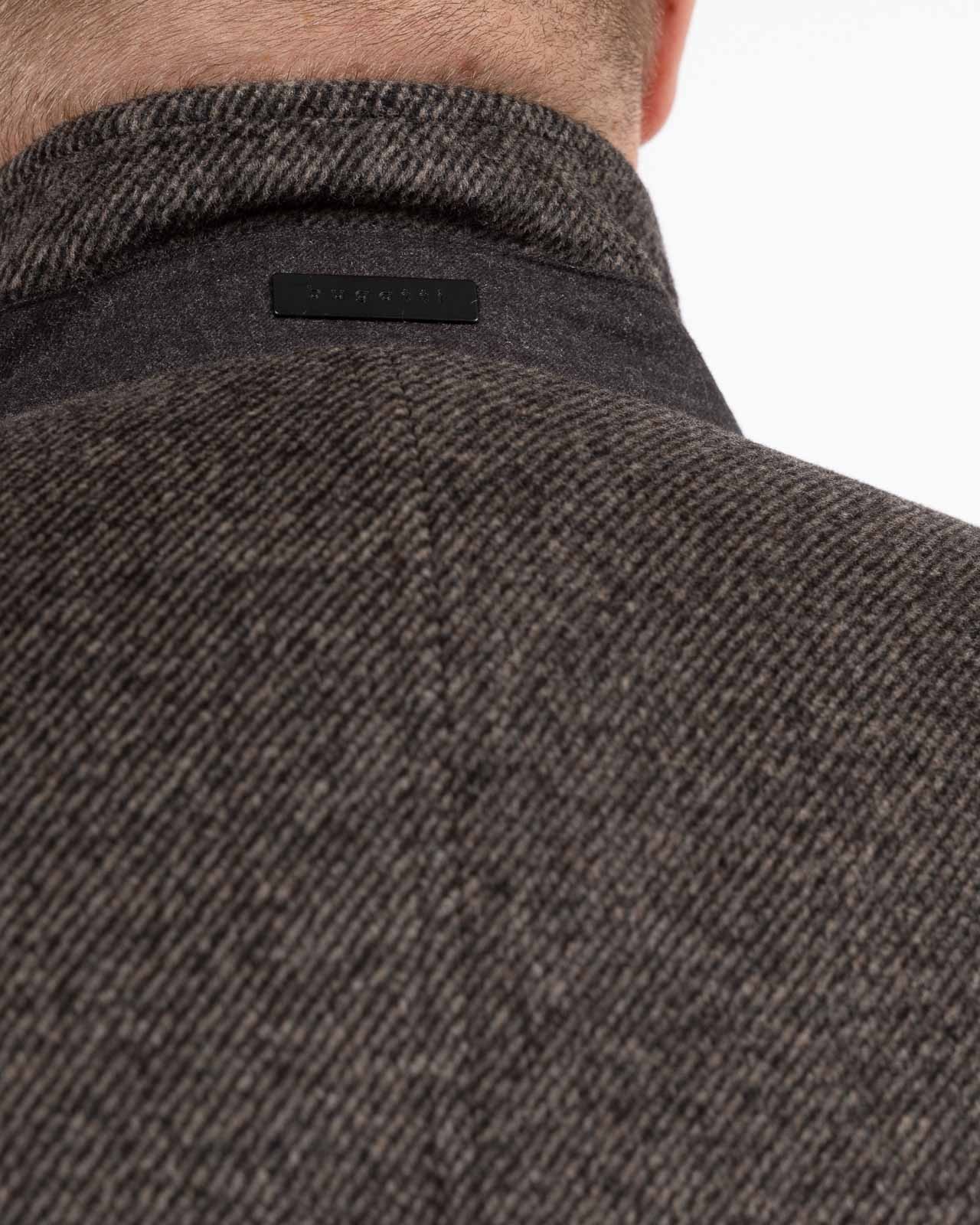 Manteau aspect laine pour homme grand marron