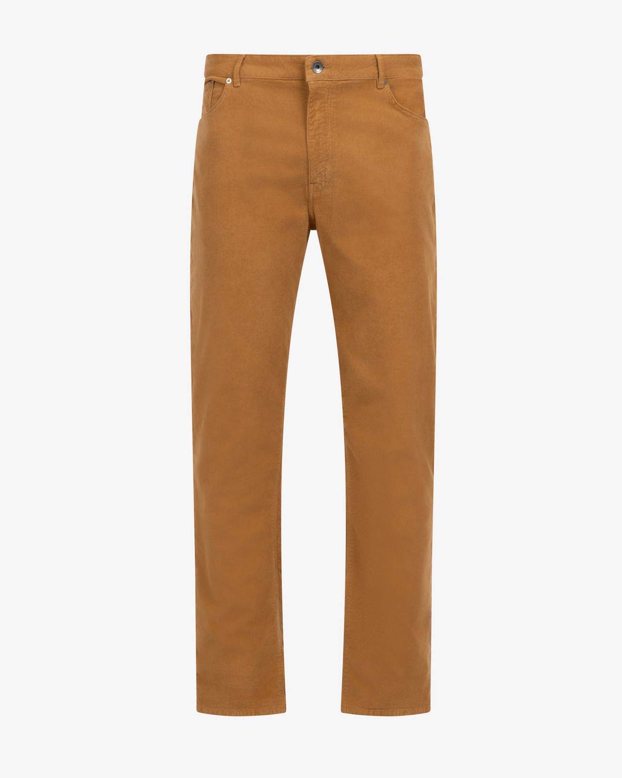 Pantalon 5 poches en velours grande taille camel