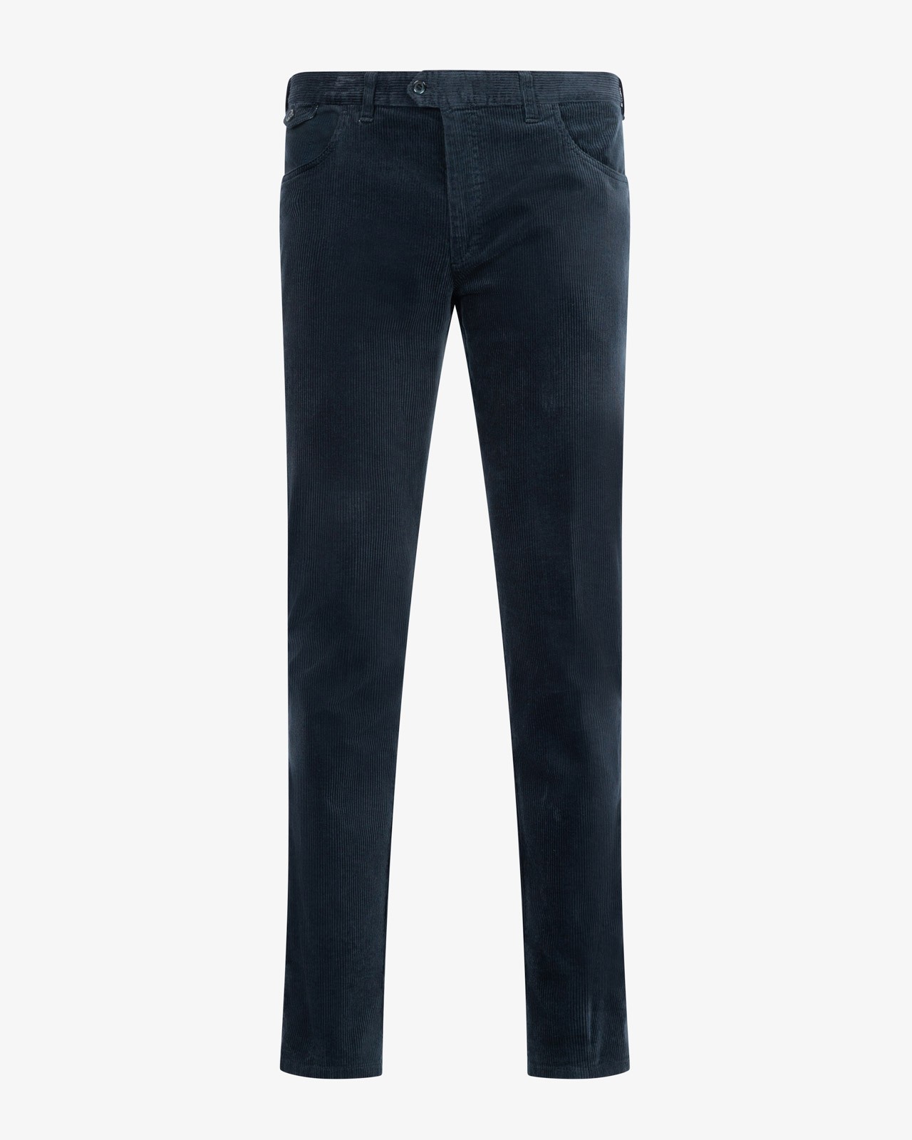 Pantalon chino grande taille en velours bleu marine