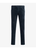 Pantalon chino grande taille en velours bleu marine