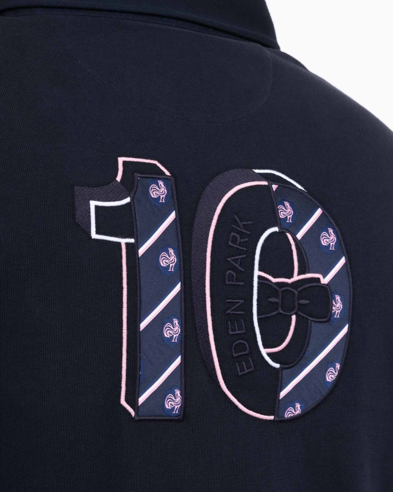 Polo manches longues jersey XV grande taille bleu marine