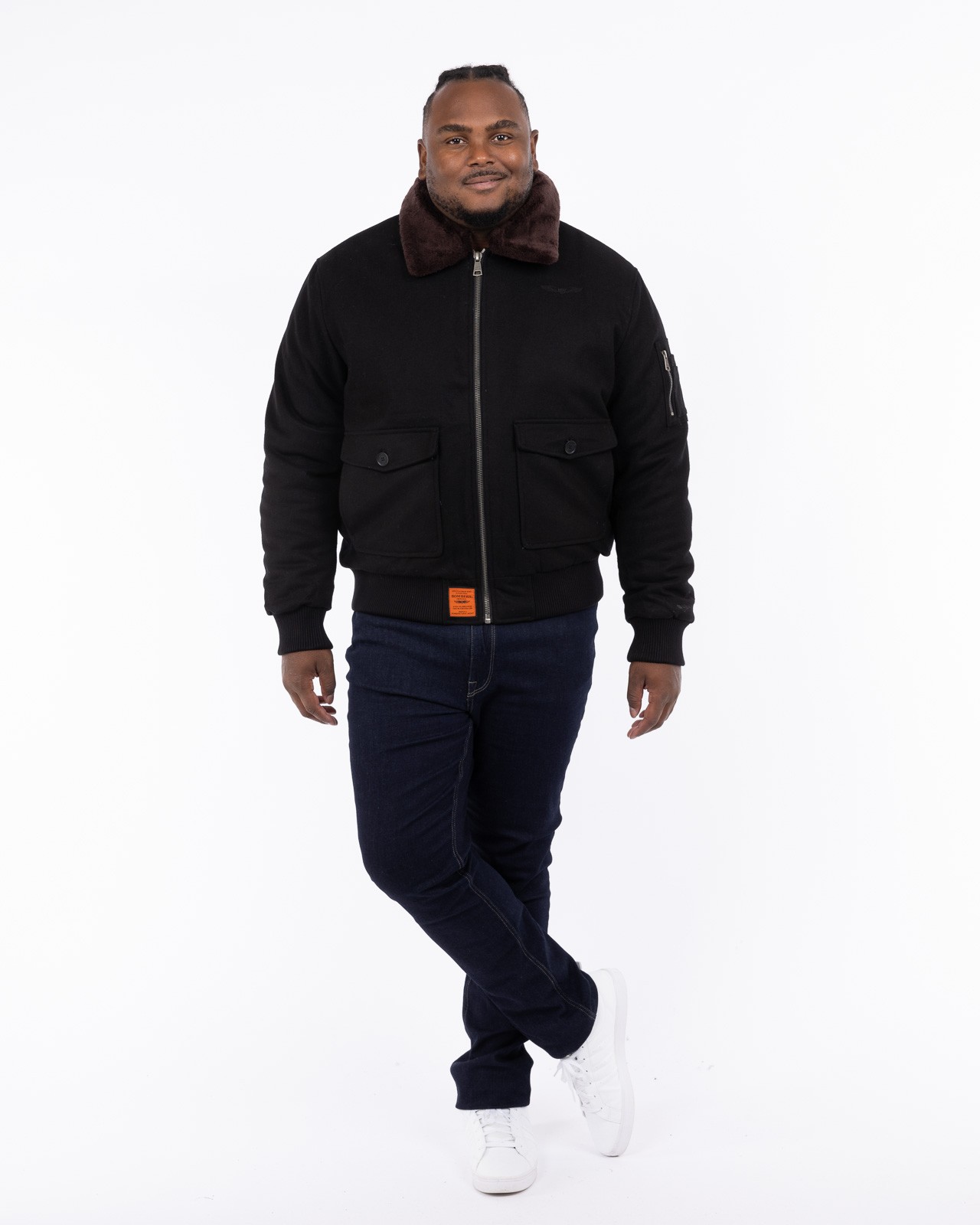 Blouson Douglas grande taille noir