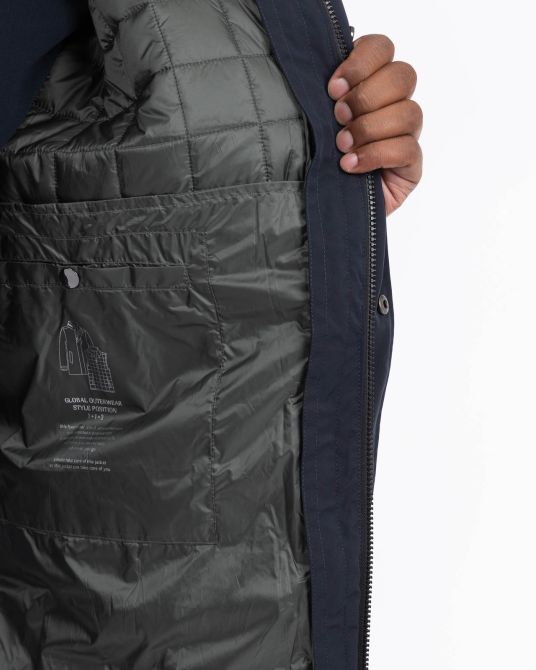 Imperméable 3 en 1 grande taille bleu marine