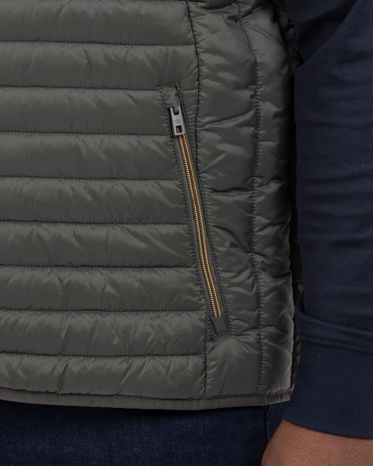 Doudoune sans manches légère grande taille vert