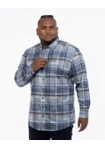 Chemise flanelle à carreaux grande taille bleu indigo