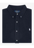 Chemise en maille piqué pour homme grand bleu marine