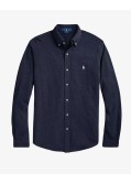 Chemise en maille piqué pour homme grand bleu marine