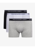 Pack de 3 boxers courts grande taille noir, blanc et gris